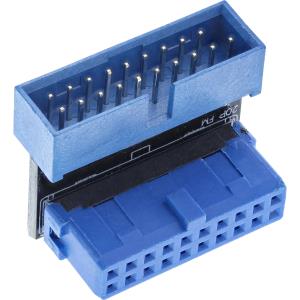 EU Product - USB 3.0 adapter internal - male / female post connection - angled down thumbnail