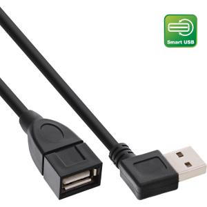 34610R INLINE INC Smart USB 2.0 Verlngerung gewinkelt - ST / BU - Typ A - schwarz - 1m