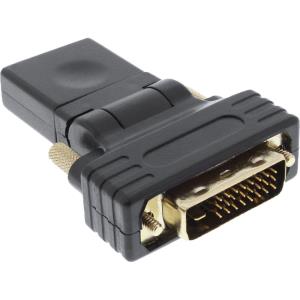 EU Product - - HDMI-DVI Adapter, HDMI Buchse auf DVI Stecker, flexibler Winkel, vergoldete Kontakte, 4K2K kompatibel thumbnail