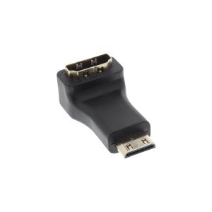 EU Product - - HDMI Adapter, HDMI A Buchse auf Mini HDMI C Stecker, gewinkelt, 4K2K kompatibel, vergoldete Kontakte thumbnail