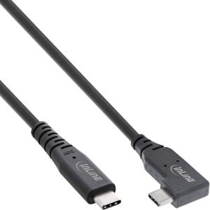 EU Product - - USB4 Kabel, USB-C einseitig gewinkelt, PD 240W 8K60Hz, TPE schwarz, 2m thumbnail
