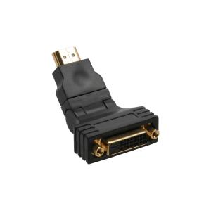 17670W INLINE INC - HDMI-DVI Adapter, 19pol St auf 24+1 Bu, mit 180 Winkel, vergoldete Kontakte