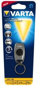 16603101401 VARTA Varta L.E.D. METAL KEY CHAIN LIGHT Chrome Keychain flashlight LED                                                                                     