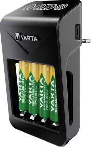 57687101441 VARTA LCD Plug Charger+ - 4 Std. Batterieladegert / Stromadapter - (fr 4xAA/AAA, ...