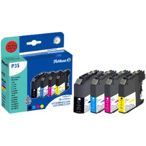 4111074 PELIKAN Promo Pack P35 - 4er-Pack - Schwarz, Gelb, Cyan, Magenta - kompatibel - Tinte...