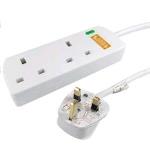 RB-03M02SPD SPIRE Mains Power Multi Socket Extension Lead 2-way 3m Cable Surge Protected