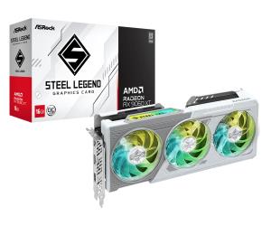 AMD Radeon RX 9060 XT Steel Legend OC 16GB GDDR6 Graphics Card, 2048 Streams, 3320 MHz Boost Clock, Triple Fan, 2x DisplayPorts / 1x HDMI Port