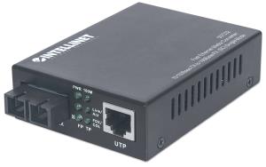 507332 INTELLINET/MANHATTAN Fast Ethernet Single Mode Medienkonverter, 10/100Base-TX auf 100Base-FX (SC)