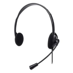 179850 INTELLINET/MANHATTAN HEADSET STEREO USB-A ON-EAR-