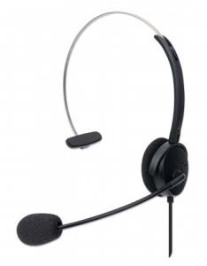 180498 INTELLINET/MANHATTAN HEADSET MONO USB-A ON-EAR-