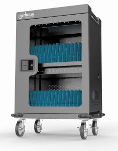 102353 INTELLINET/MANHATTAN Charging Cabinet/Cart via USB-C x32 Devices, Trolley, Power Delivery 18W per ...
