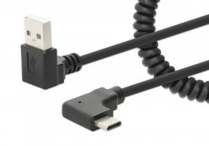 USB-C TO USB-A CABLE CURLY 1M- thumbnail