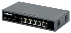 561808 INTELLINET/MANHATTAN 4-Port Gigabit+1GE (PD) High PoE Switch