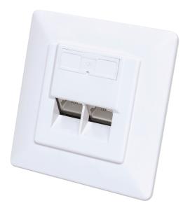 EU Product - 2-Port Cat6 10G RJ45-Unterputzdose STP wei� thumbnail