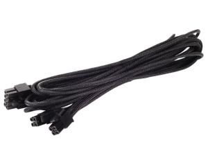 SST-PP06B-EPS55 SILVERSTONE TECHNOLOGY EPS/ATX 8Pin (4+4) Black Sleeved Cable 55cm