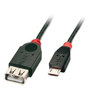 31935 LINDY 0.5M USB 2.0 OTG CABLE BLK