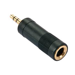 35621 LINDY Adapter Stereo 3,5 mm m/6.3mm - 3.5mm - 6.3mm - Black