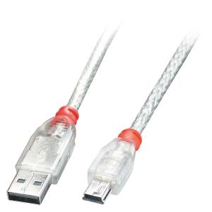 2M USB 2.0 CABLE - TRANSPARENT thumbnail