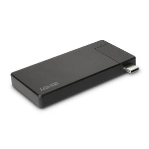 43336 LINDY 43336 USB-C Laptop Micro Docking Station with 1 x HDMI (F) 1 x USB Type-A (F) & USB Type-C Featuring Power Delivery 3.0 Capable up to 100W for Pass-Through Charging, Supports HDMI Resolutions up to 4K 3840x2160@60Hz