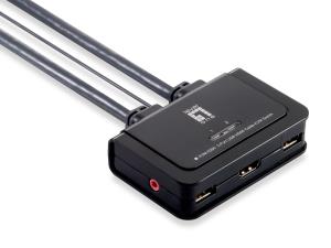 EU Product - LevelOne KVM Switch  2-Port USB HDMI-Kabel                sw thumbnail
