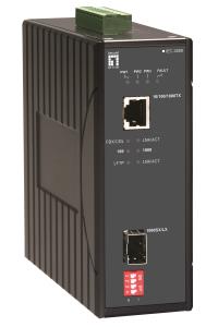 IEC-2000 LEVEL ONE Iec-2000 Rj45 To Sfp Gigabit Industrial Media Converter, -40?>c To 75?>c