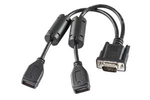VM3052CABLE HONEYWELL VM3 USB Y CABLE - D15 MALE TO TWO USB TYPE A PLUG (HOST), 10 INCH