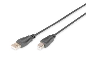 EU Product - USB 2.0 Anschlusskabel Typ A -B  St/St     5.0m,  sw thumbnail