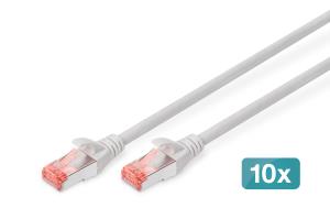 CAT 6 S/FTP CORD X10 0.5M GRY thumbnail