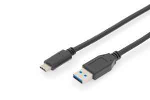 EU Product - USB 2.0 Anschlusskabel Typ C -A  St/St     1.0m,  sw thumbnail