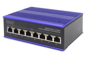 EU Product - Switch Ind. 8-Port  10/100  30W PoE Unmanaged blau thumbnail