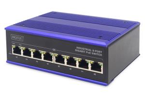 EU Product - Switch Ind. 8-Port  Gigabit 30W PoE Unmanaged blau thumbnail
