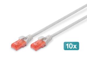 EU Product - CAT 6 U/UTP Patchkabel - LSZH, 10 St�ck, 0,5m, grau thumbnail