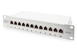 DN-91612S-EA-G DIGITUS CAT 6A Patch Panel, shielded, 12-Port, 1HE, 10