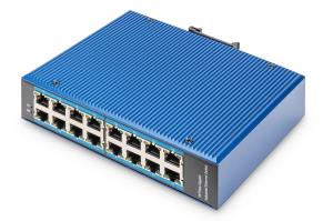 EU Product - Switch Ind. 16-Port Gigabit         Unmanaged blau thumbnail