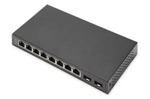 EU Product - Switch 8-Port Gigabit + 2xSFP unmanaged schwarz thumbnail