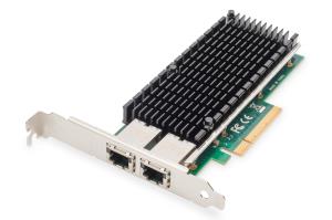 DN-10163 DIGITUS 2 Port 10 Gigabit Ethernet Netzwerkkarte, RJ45, PCI Express, Intel Chipsatz