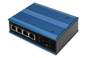 DN-651130 DIGITUS 4 Port Fast Ethernet Network Switch, Industrial, Unmanaged, 1 SFP Uplink