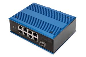DN-651132 DIGITUS 8 Port Fast Ethernet Network Switch, Industrial, Unmanaged, 1 SFP Uplink
