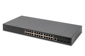 DN-80223 DIGITUS 24 Port 10/100/1000 + 4SFP+ UPLINK Switch, 19