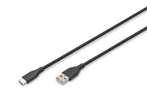 EU Product - USB 2.0 Kabel Typ C -A Silikon St/St 0,5m    schwarz thumbnail
