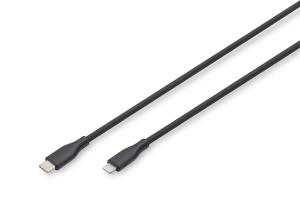 EU Product - USB 2.0 Kabel Typ C-Lightning Silikon 2m MFI schwarz thumbnail