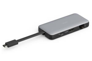 EU Product - Docking USB-C->HDMI,USB3.2,RJ45,SD,MicroSD,PD silber thumbnail