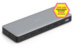 EU Product - Docking USB-C->HDMI,DP,USBA,USBC,RJ45,DC,Audio silbe thumbnail