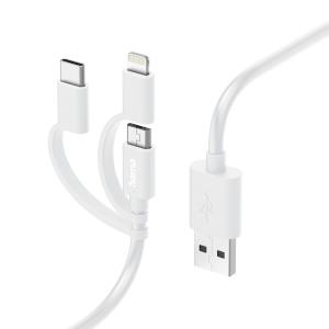 3IN1 MULTICHARGING CABLE 1M WHITE thumbnail