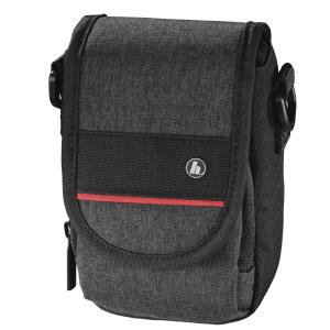 185070 HAMA Valletta 90P Compact Camera Case, Belt Loop, Shoulder Strap, Black, 7.5 x 5.2 x 13 cm Compartment