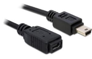 EU Product - USB Verl. Delock Mini-B -> Mini-B St/Bu 1.00m sw thumbnail