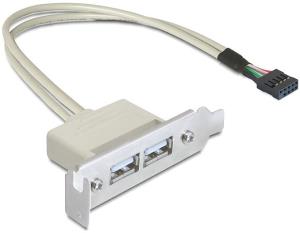 83119 DELOCK DeLOCK 0.5m Slotblech USB 2.0 USB cable USB A White                                                                                                   