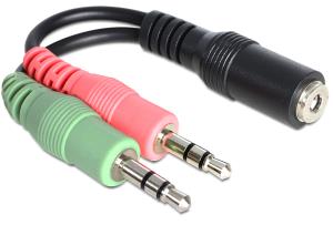 EU Product - Klinke Adapter 3,5mm 4pin -> 2x 3,5mm Bu/St thumbnail