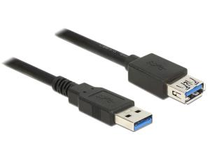 85055 DELOCK USB Verl.  USB3.0 A -> A St/Bu 1.50m schwarz
