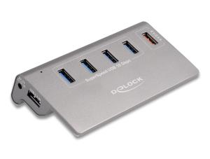 EU Product - USB 10 Gbps Hubmit 4USB Typ-A Ports+1 Schnellladeport thumbnail